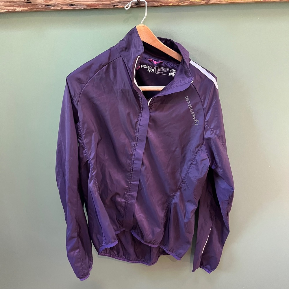 Endura Pakajak Women's Lightweight Cycling Running Jacket Purple Size L